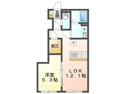 津市久居野村町 工事(1LDK/1階)の間取り写真
