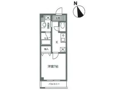 クレールメゾン(1K/1階)の間取り写真