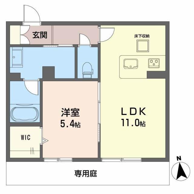 ヴェルメゾン須屋(1LDK/1階)の間取り写真