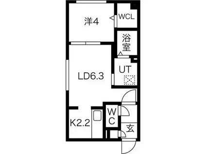 COMFORT OST9(1LDK/4階)の間取り写真