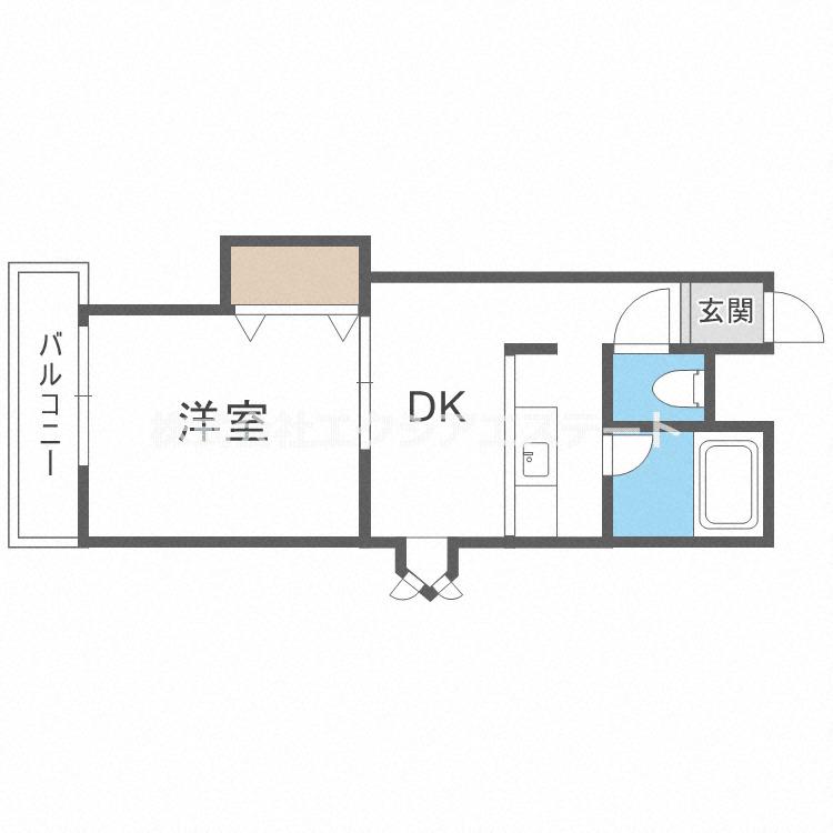 サニーハイツ住吉(1DK/4階)の間取り写真