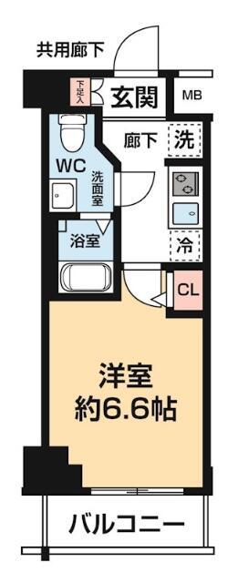 ARCOBALENO MUSASHIKOYAMA(1K/4階)の間取り写真