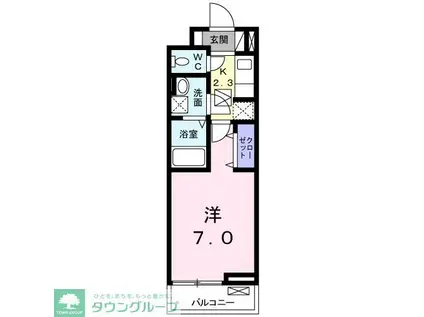 ブリーズ セイバリー(1K/1階)の間取り写真