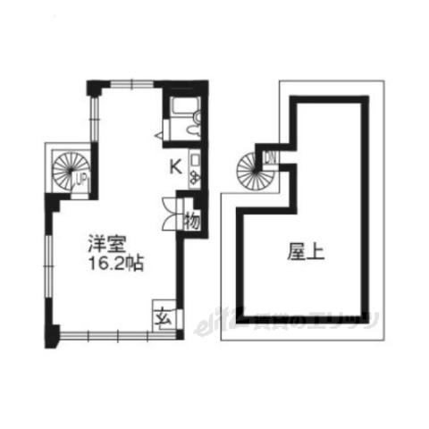 東寺ビル(ワンルーム/3階)の間取り写真