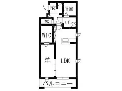 LUXE DE MINE(1LDK/3階)の間取り写真