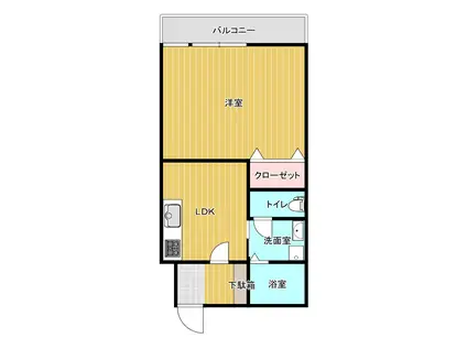 エスペランザ(1LDK/1階)の間取り写真