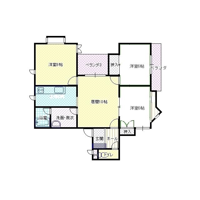 パークコート昭和町(3LDK/2階)の間取り写真