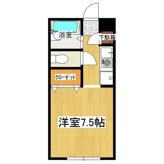センティス(1K/2階)の間取り写真