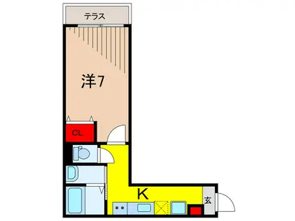 クルール エスポワール ネオ(1K/3階)の間取り写真