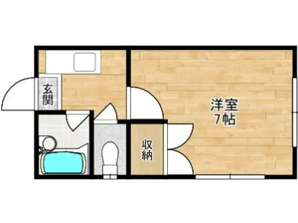 サイコート新屋敷(1K/3階)の間取り写真