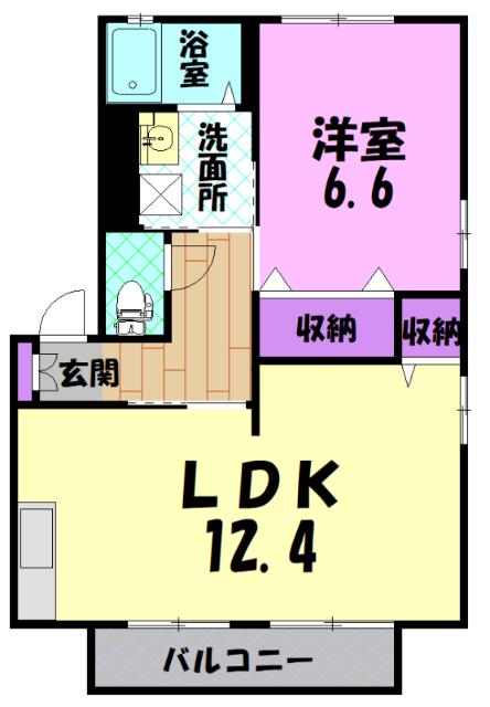 メゾンフレーズB(2DK/2階)の間取り写真
