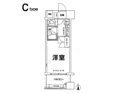 エスリード新大阪第8(1K/4階)の間取り写真