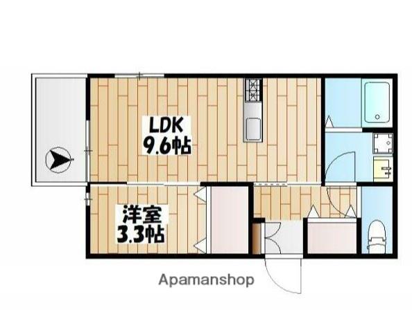 ＪＲ南武線 鹿島田駅 徒歩15分 3階建 築2年(1LDK/2階)の間取り写真