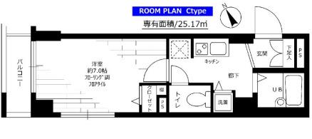 ステージファースト青山(1K/2階)の間取り写真