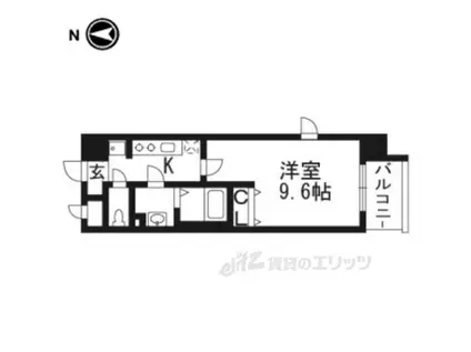 YS HOUSE(1K/4階)の間取り写真