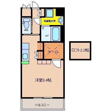 サンライズコート(ワンルーム/9階)の間取り写真