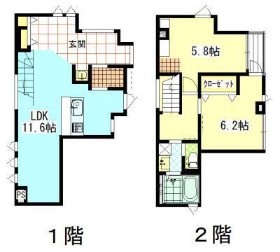 YSII(2LDK/1階)の間取り写真