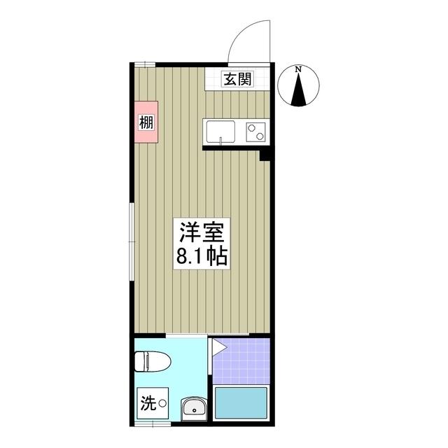 フォルテ西川口(ワンルーム/1階)の間取り写真