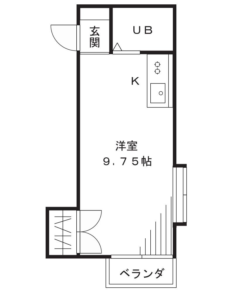 グリーンヒルズ吉村(ワンルーム/2階)の間取り写真