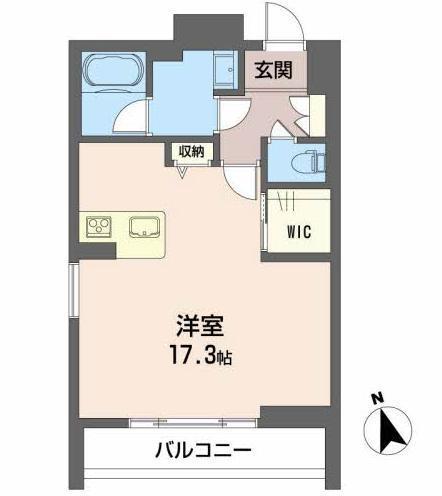 シャーメゾン ソレイユ(ワンルーム/1階)の間取り写真