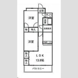 アムール正保(2LDK/3階)の間取り写真