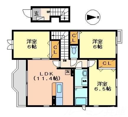ブライトメアリーⅤ(3LDK/2階)の間取り写真