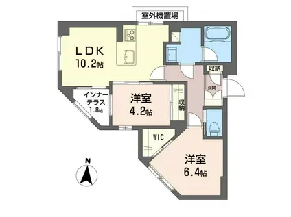 ベルフォーレII(2LDK/2階)の間取り写真