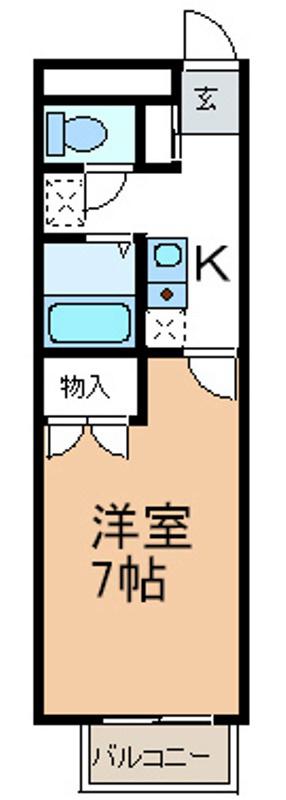 ビオラ・エイト(1K/1階)の間取り写真
