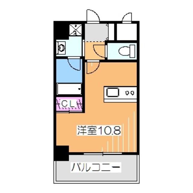 サザンクレスト堺東(ワンルーム/2階)の間取り写真