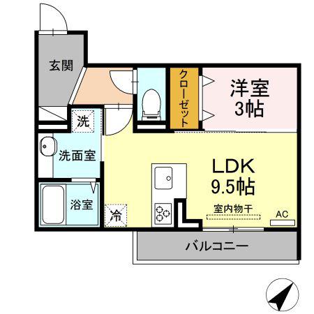 アネックス五番館(1LDK/3階)の間取り写真