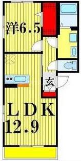 PLUMBERI(1LDK/3階)の間取り写真