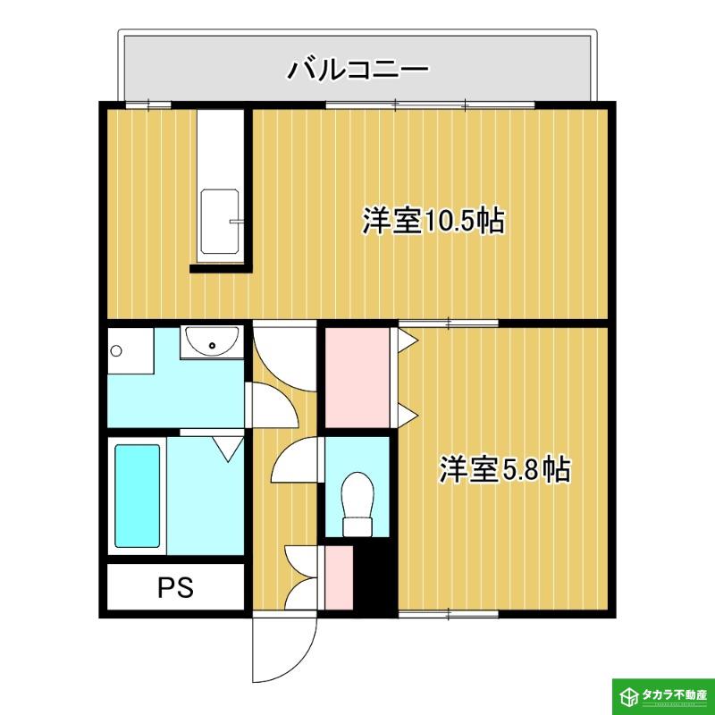 ガーデン葛木(1LDK/1階)の間取り写真