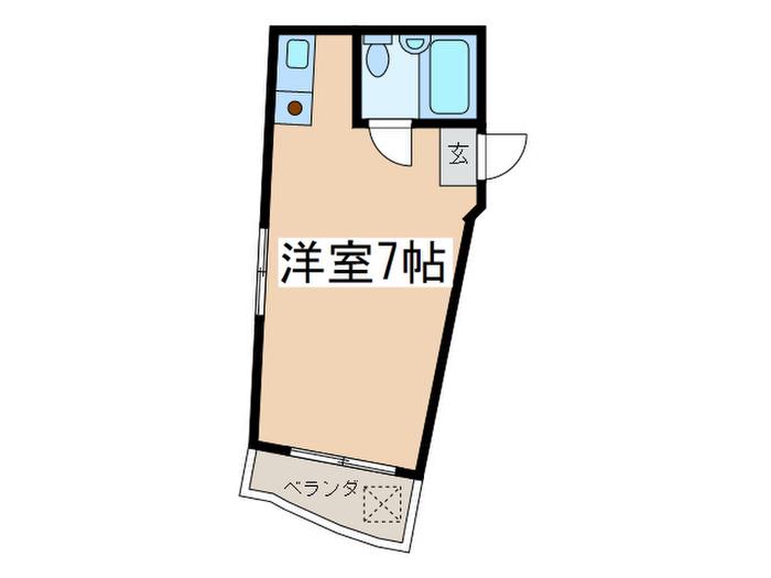 ファーストパレス厚木(ワンルーム/2階)の間取り写真