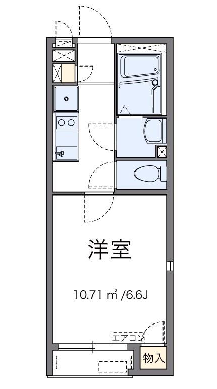 グレシア 井口(1K/2階)の間取り写真