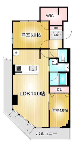 RESIDENCE TACHIBANA(2LDK/2階)の間取り写真