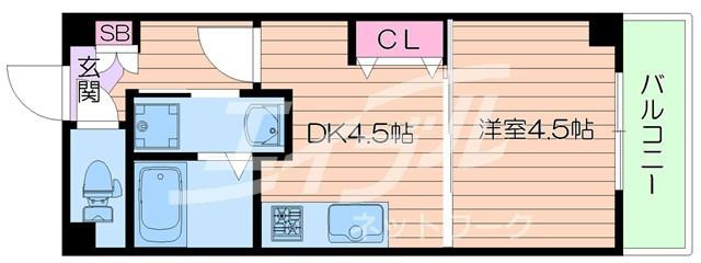 プレシャス中宮(1DK/5階)の間取り写真