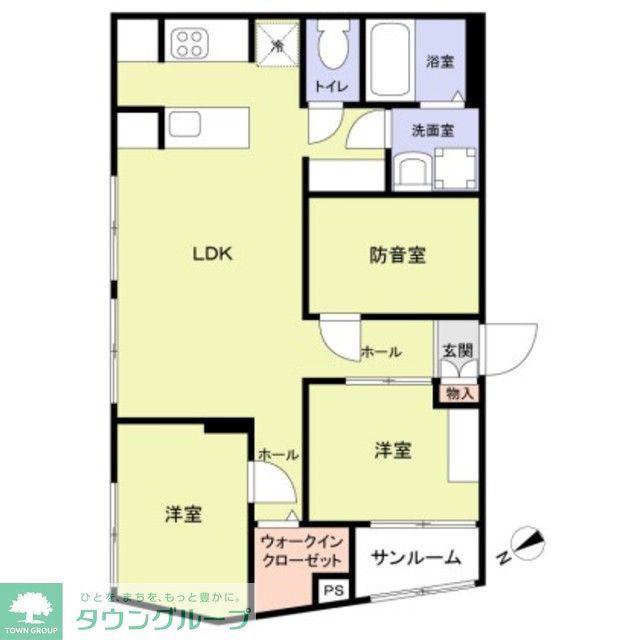 エテルネル曳舟(2LDK/B1階)の間取り写真