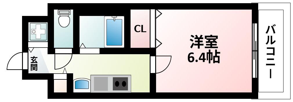 プレサンス新大阪クレスタ(1K/8階)の間取り写真