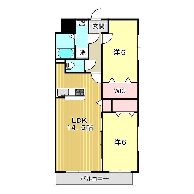 ベルグレース(2LDK/1階)の間取り写真