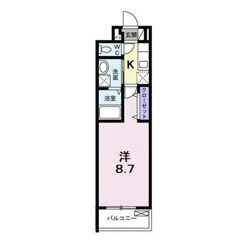 RELA FORT(1K/3階)の間取り写真