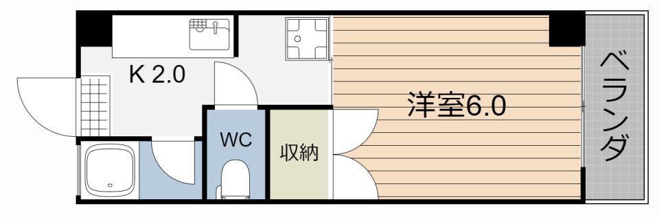 エントピア下荒田(1K/3階)の間取り写真