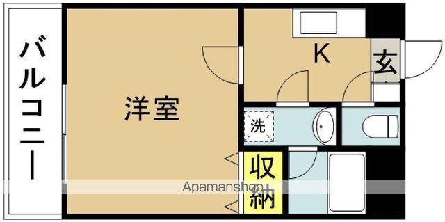 アーバン高塚橘通東ビル(1K/8階)の間取り写真
