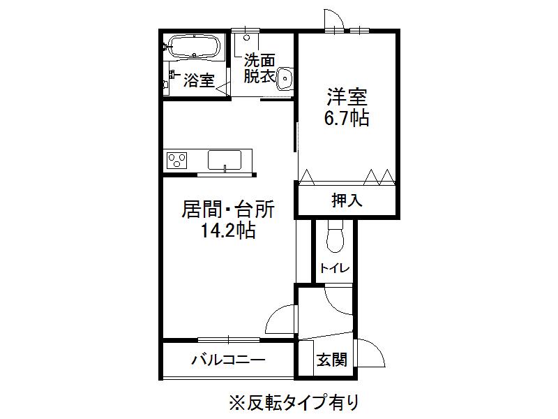 スピカI(1LDK/3階)の間取り写真