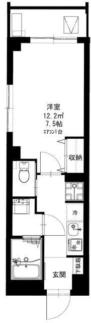 BCASA東綾瀬(1K/3階)の間取り写真