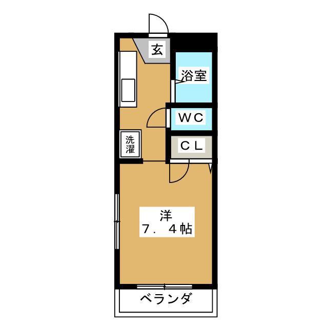 OKANOII(ワンルーム/3階)の間取り写真