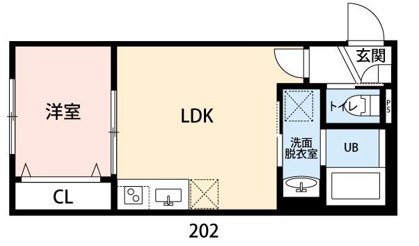 CRECIA津田沼(1LDK/2階)の間取り写真