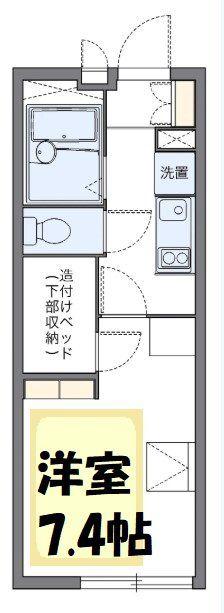 Iハウス(1K/1階)の間取り写真