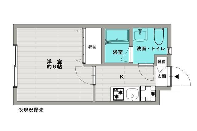 TREE WOOD(1K/2階)の間取り写真
