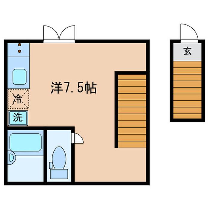 KEWEL用賀II(ワンルーム/2階)の間取り写真