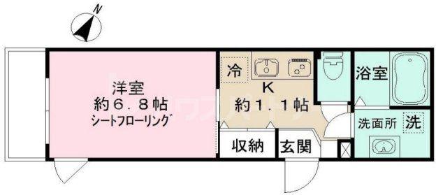 NIDO LARGO(1K/2階)の間取り写真